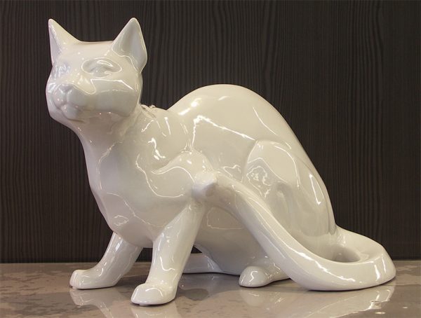 Sculpture DRIMMER Chat Blanc