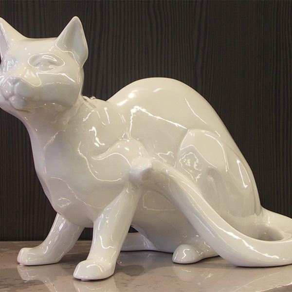 Sculpture DRIMMER Chat Blanc