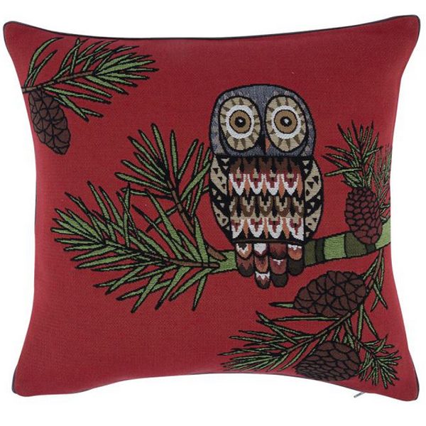 Coussin Iossis hibou rouge