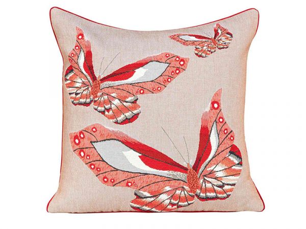 Coussin Iossis papillon rouge