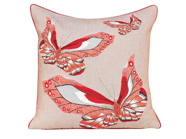 Coussin Iossis papillon rouge
