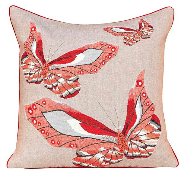 Coussin Iossis papillon rouge