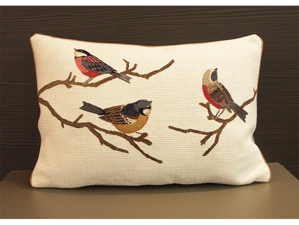 Coussin Iosis Oiseaux rectangle