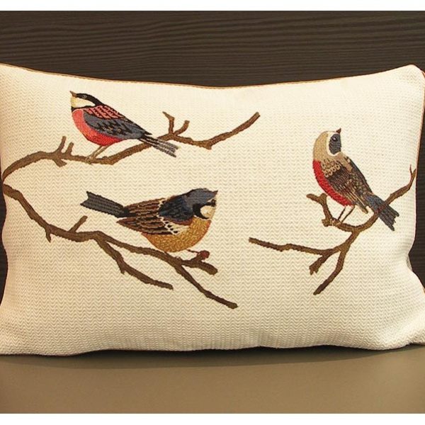 Coussin Iosis Oiseaux rectangle