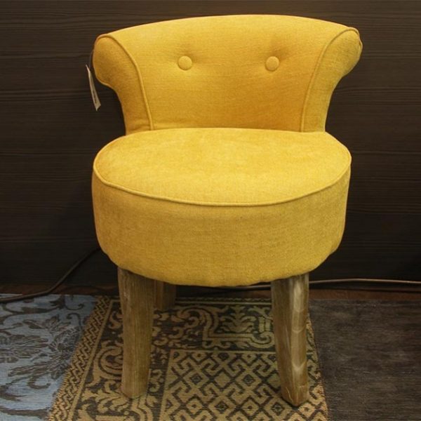 Fauteuil crapaud moutarde