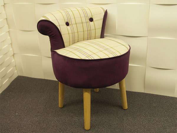 Fauteuil crapaud purple ecossais Athezza