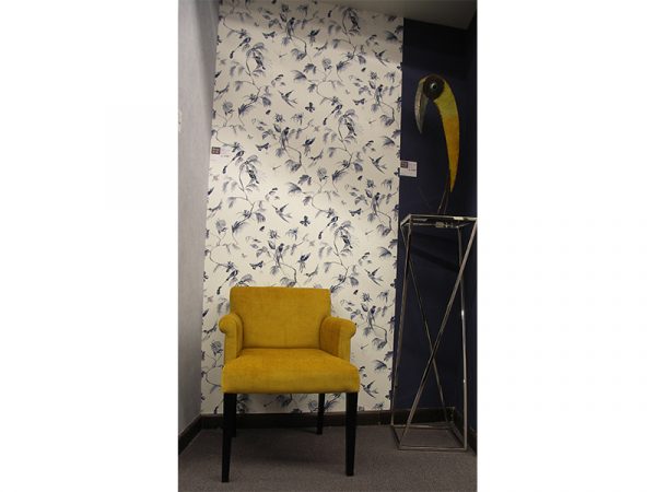 Papier peint oiseaux bleus