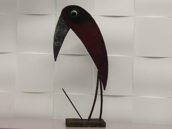 Sculpture Pélican Rouge Gilde