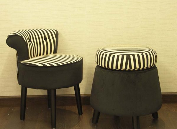 Fauteuil crapaud Wheel Athezza noir / Rayures