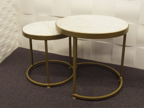 Table gigogne contemporaine en marbre Richmond