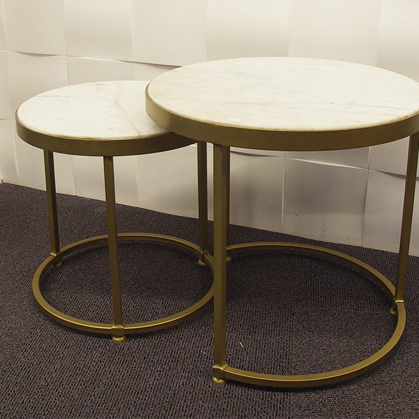 Table gigogne contemporaine en marbre Richmond