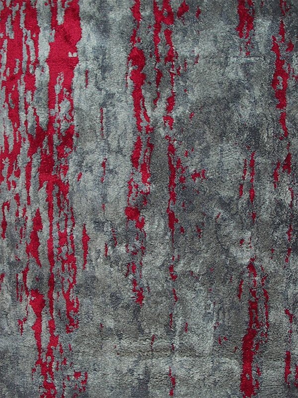 Tapis Astra rouge et gris