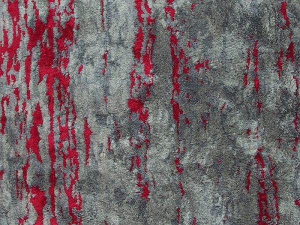 Tapis Astra rouge et gris