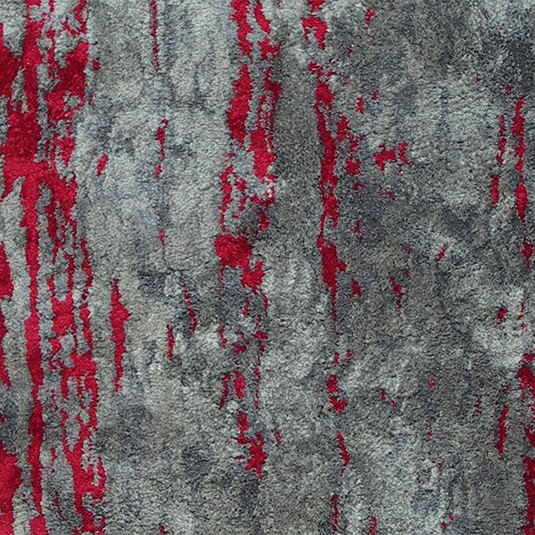 Tapis Astra rouge et gris