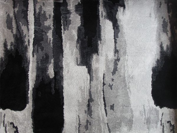 Tapis Verona effet brossé noir