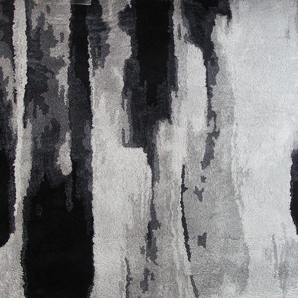 Tapis Verona effet brossé noir