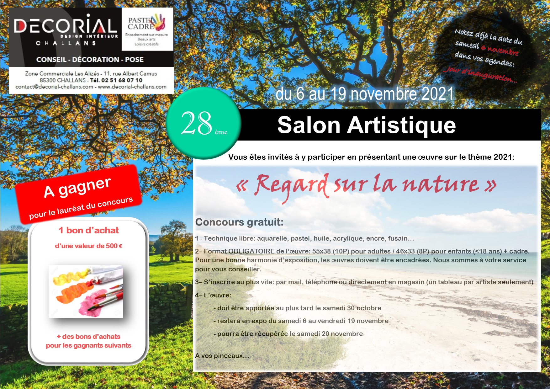 SALON ARTISTIQUE du 6 au 19 novembre 2021